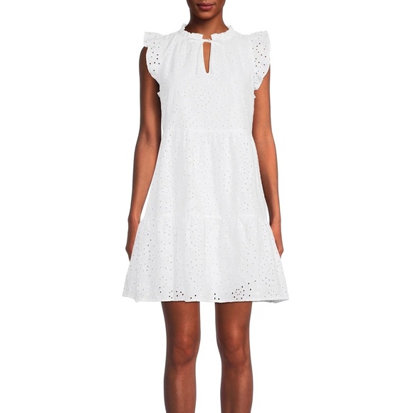 Time and Tru Dresses & Skirts - Time and Tru White Ruffled Tiered Sundress